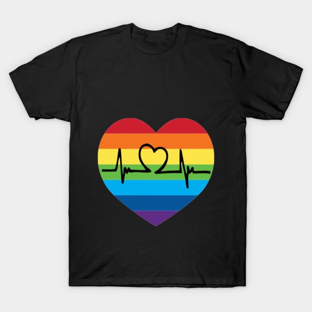 Queer Heartbeat T-Shirt by DNASCC